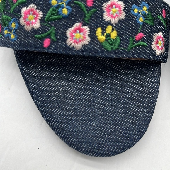 Indigo Rd Embroidered Floral Blue Denim Heels Irbadie Open Toe Size 7.5M Boho - Picture 14 of 17